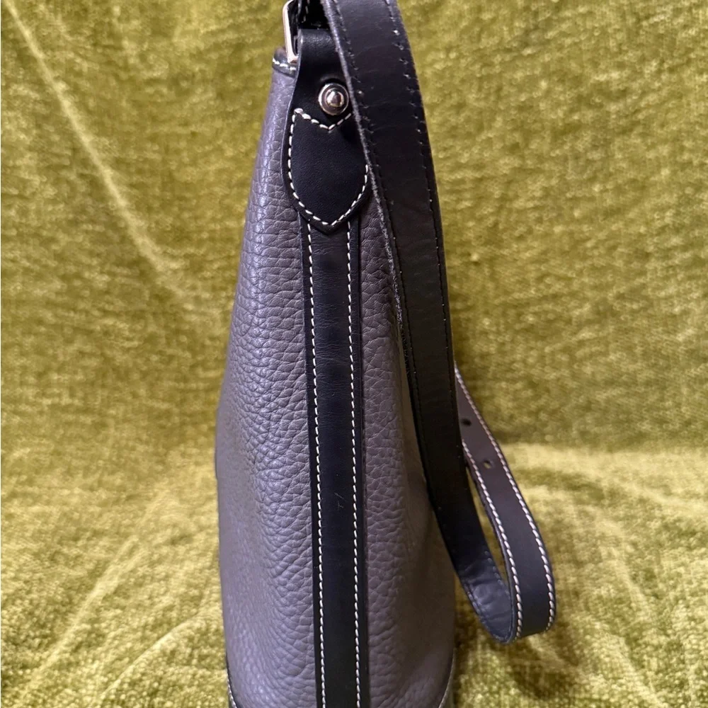 Dooney and Bourke Large Hobo in gray with black trim